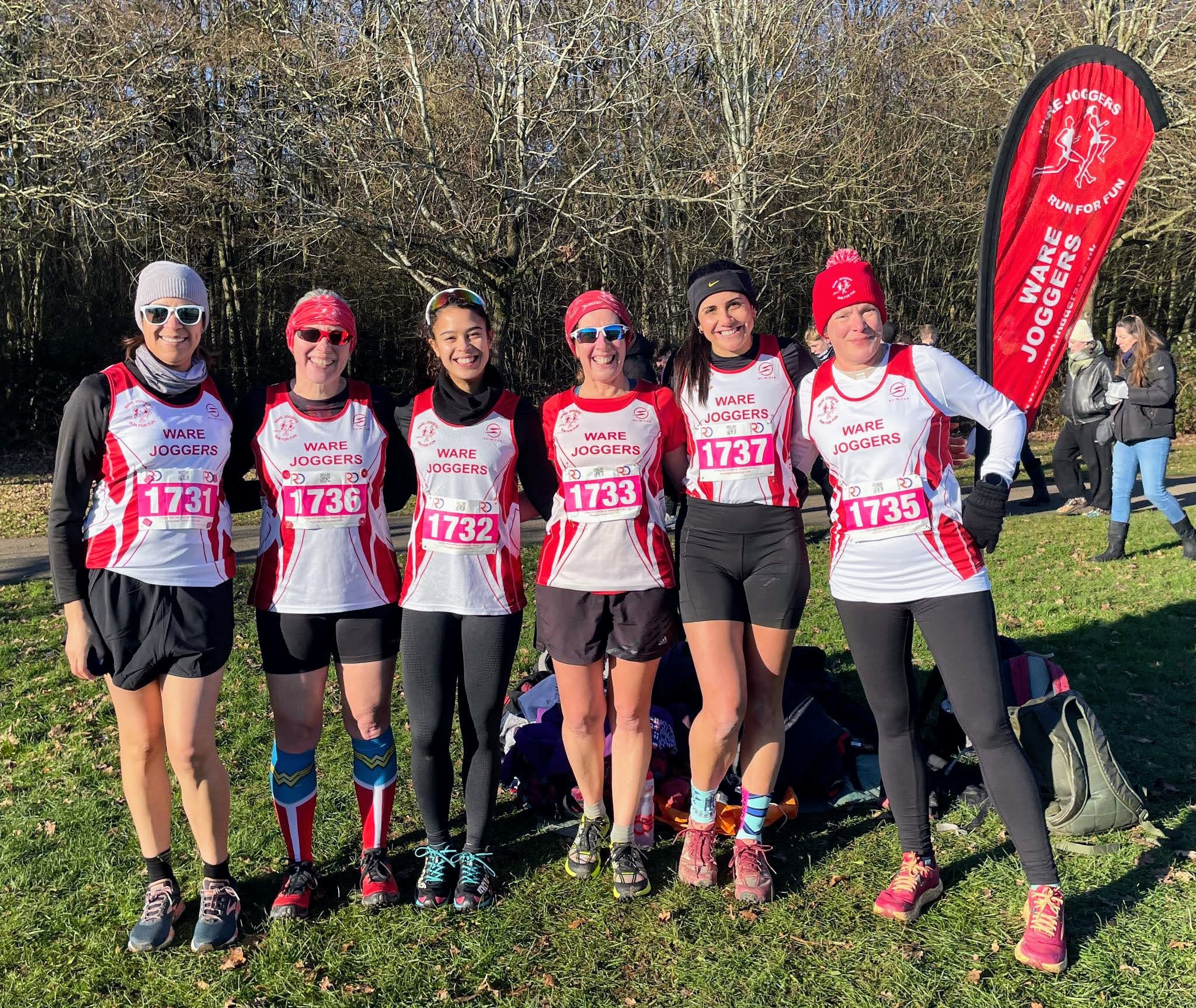 Ware Joggers runners at a cross country event